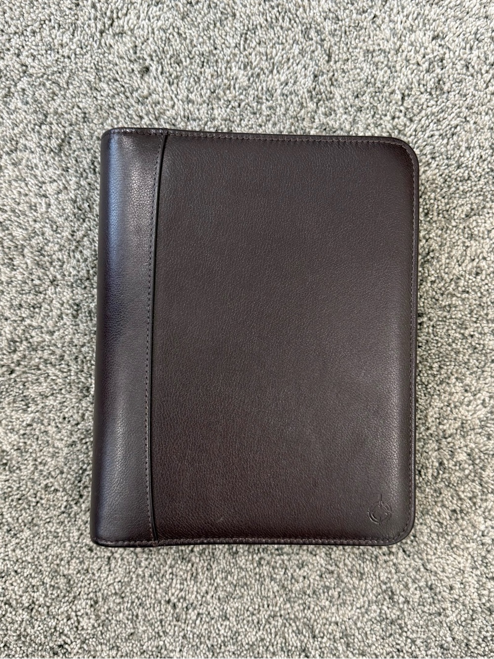 Vintage Franklin Covey Burgundy Leather 7 Ring Binder Zip Around Planner Pockets